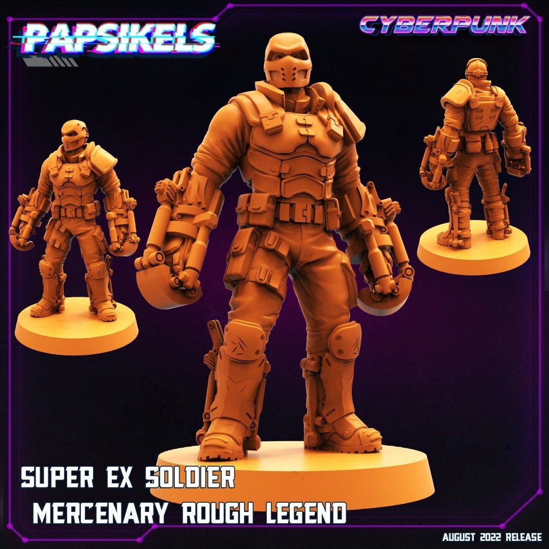 Cyberpunk Rough Legend - 32mm Scale Alien Miniature | Batang City | Papsikels