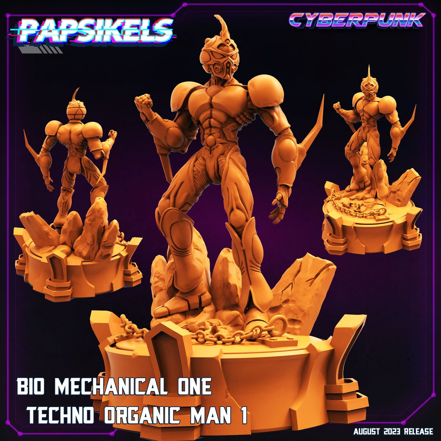 Biomechanical One Techno Organic Man- Resin Cyberpunk Miniature | Papsikels