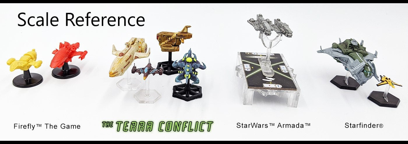 Starship Midsize Cruiser 3- Fleetscale Mini | Starfinder | Billion Suns | Starmada | Firefly | Terra Conflict