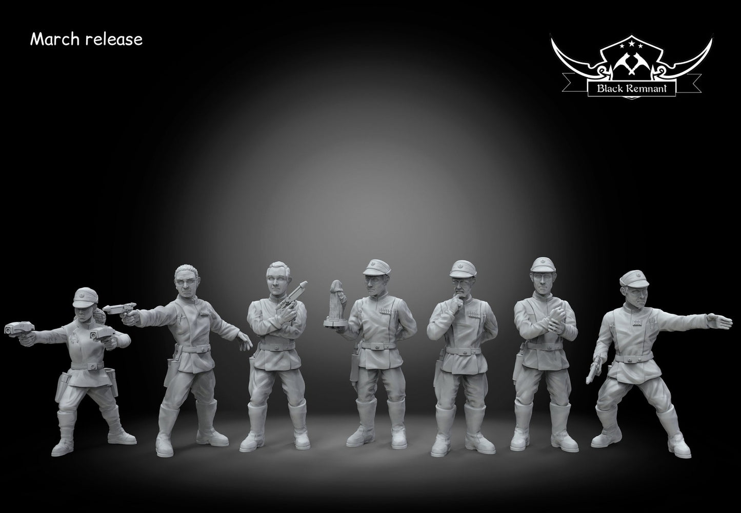 7pc Authority Officers Set - 28mm - 40mm Scale | D&D | | Star Wars Legion Mini