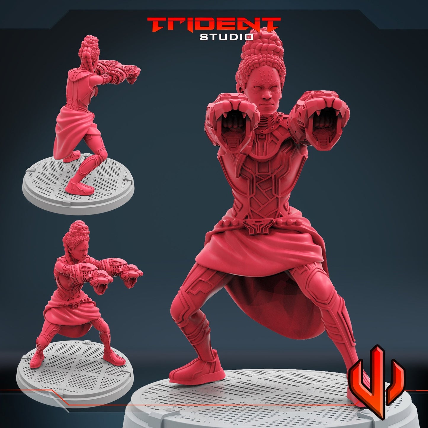 Snake Gauntlets - Shuri 40mm Miniature | Crisis Protocol Proxy | Trident