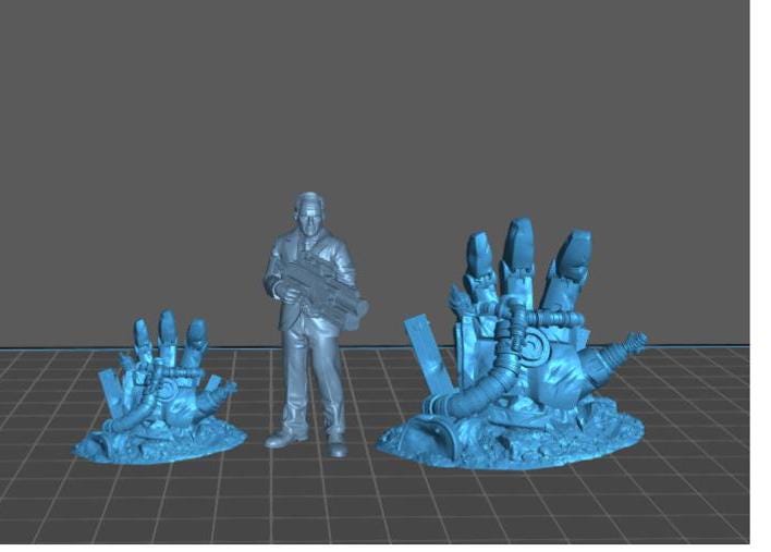 Hand of Giant Killer Bot | 28mm - 54mm Scale | Survivor Terrain | Fantasy Scatter | Sci Fi Terrain | EC3D Badlands