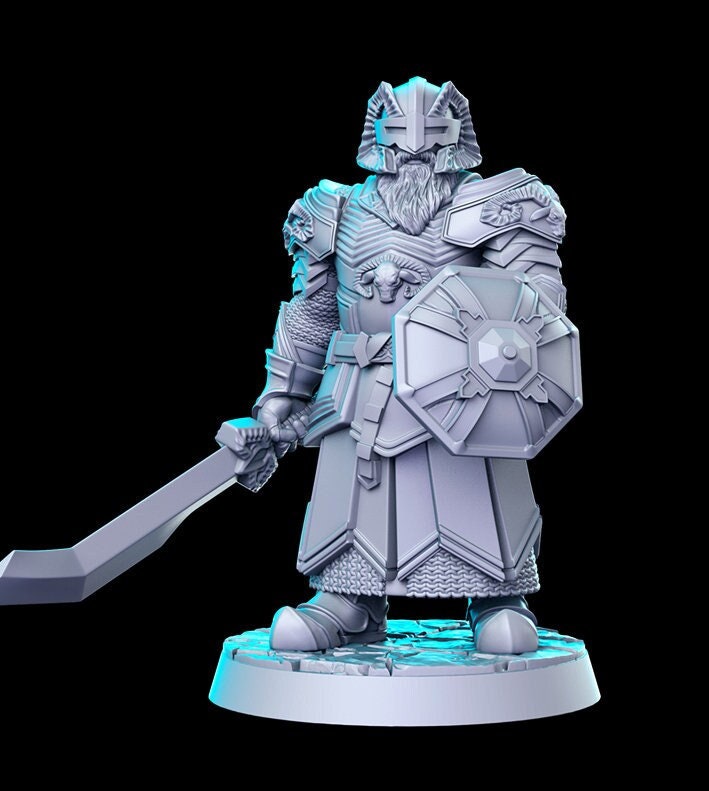 Dwarf Ram - 32mm Scale DnD Miniature | Dungeons and Dragons | JRPG Mini - RN Estudio