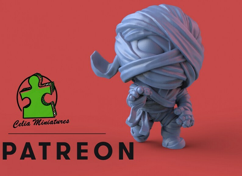 Chibi Mummy Monster - 28mm - 54mm Scale