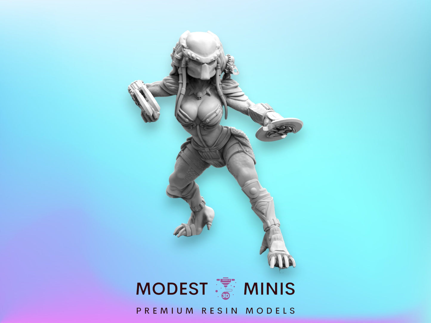 Bambini Vixen - 32mm Scale Alien Miniature | RPG | Sci fi | Cyberpunk | Role Playing | DnD | Papsikel