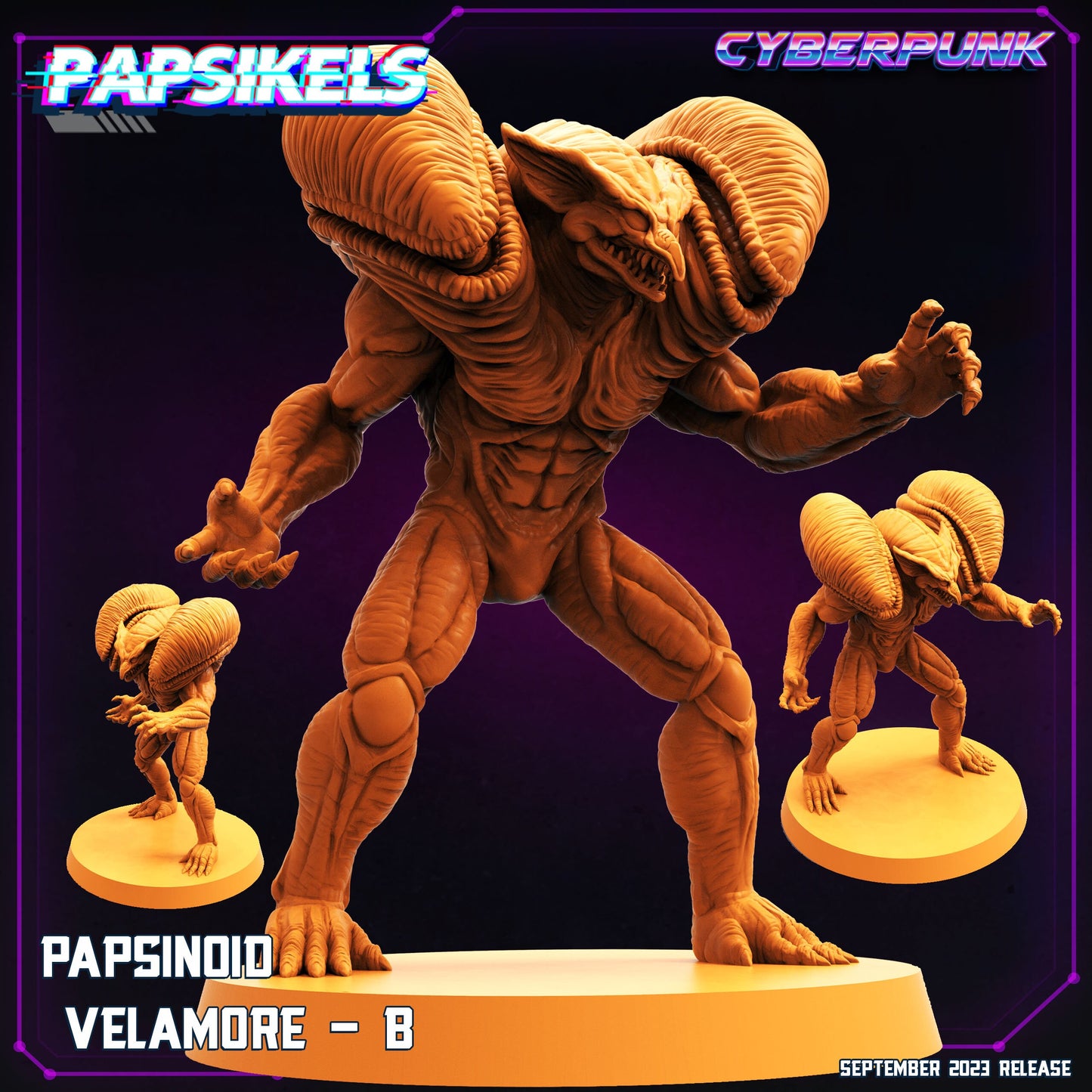 Papsinoid Velamore B - Resin Cyberpunk Miniature | Papsikels