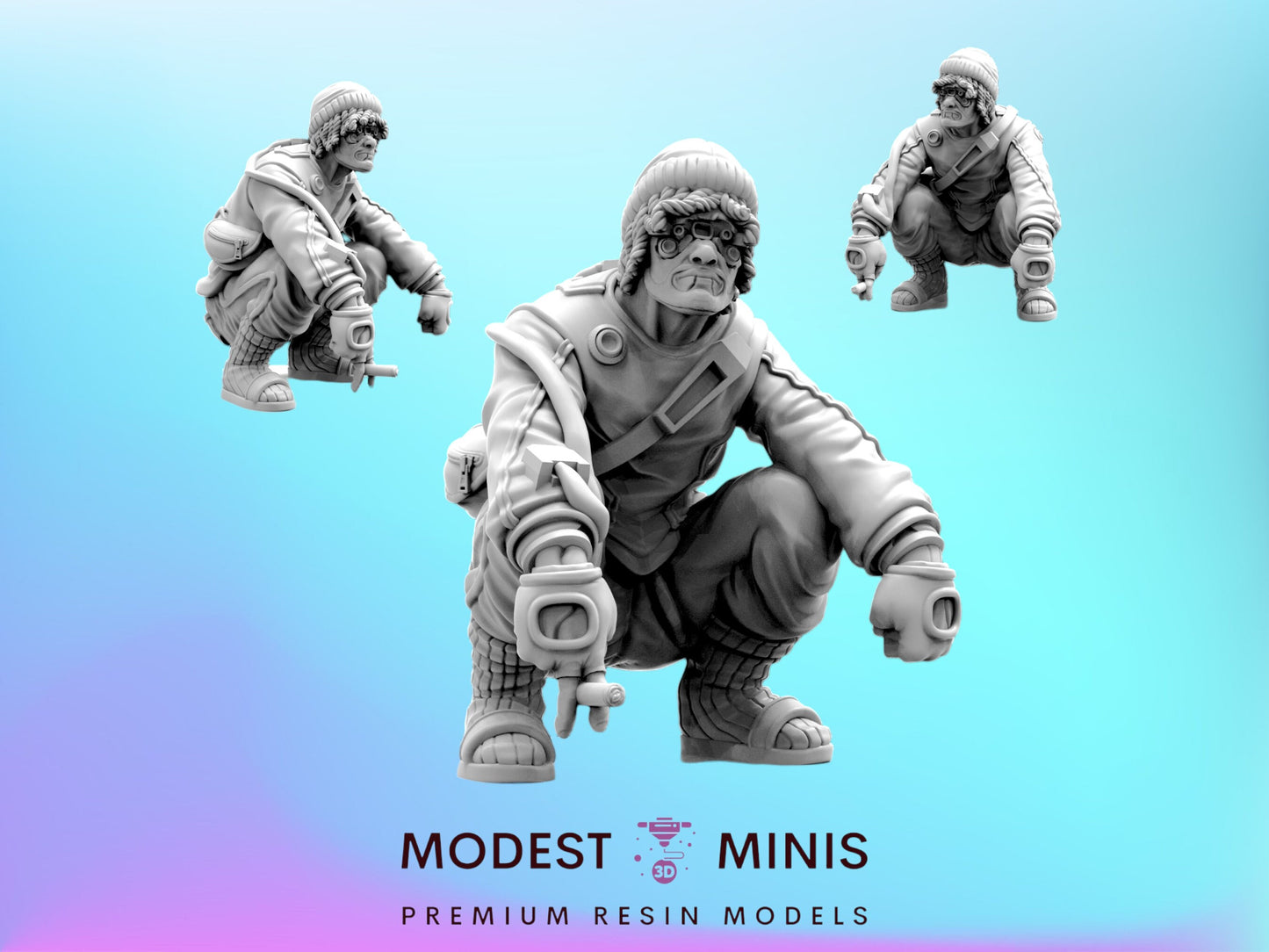 Haelstrom Gang Roger Book - 32mm Scale Cyberpunk Mini | Papsikels