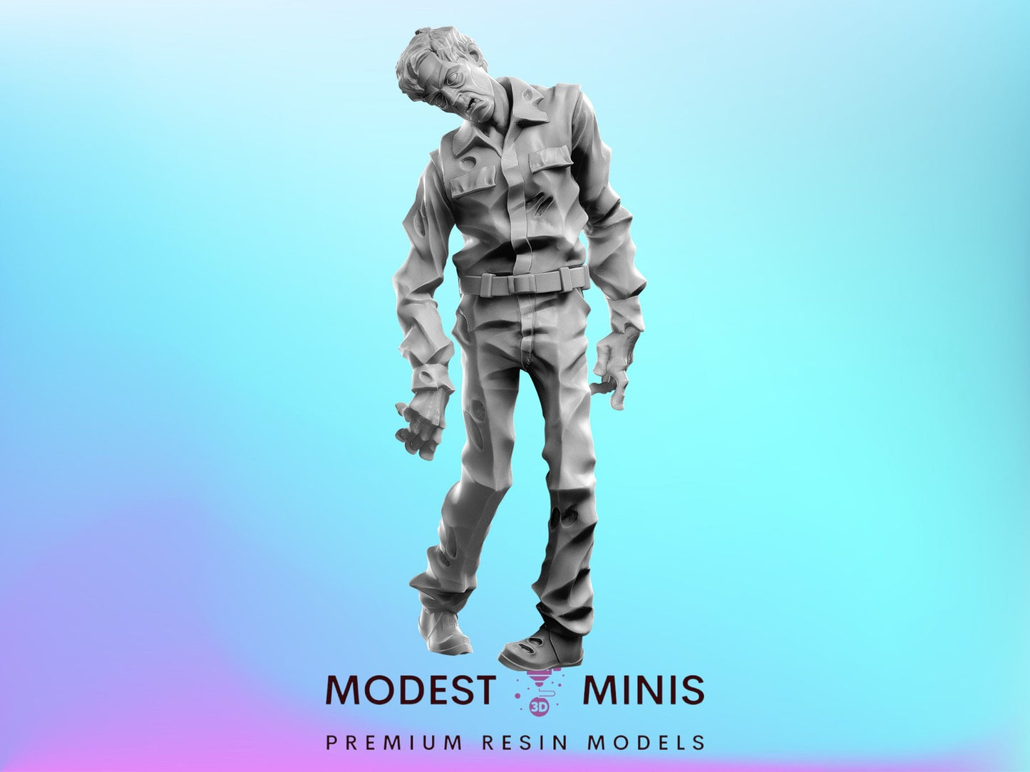 Zombie Classic1 | 28mm - 100mm Scale Resin Mini | Zombicide | Vaultz