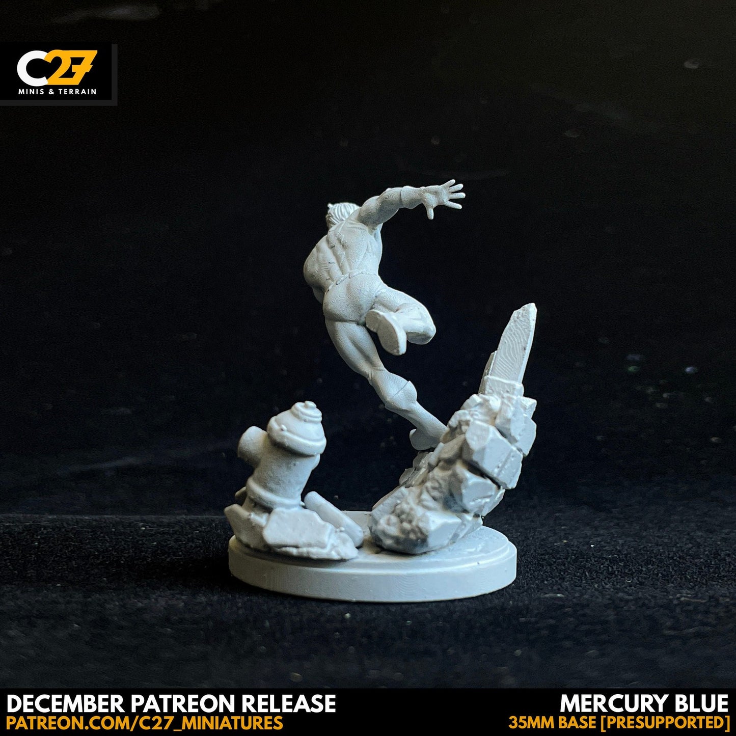 Mercury Blue - 32mm - 40mm Mini | Crisis Protocol Proxy | C27
