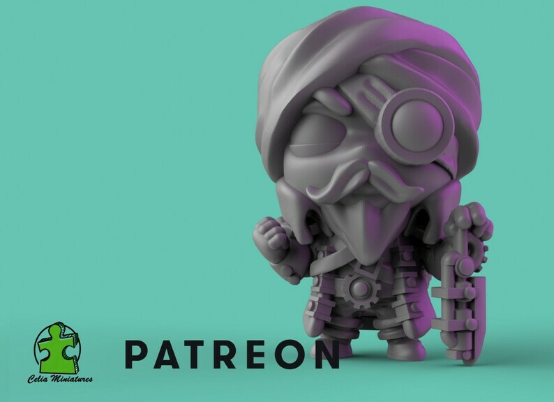 Chibi Captain Nemo - 28mm - 54mm Scale