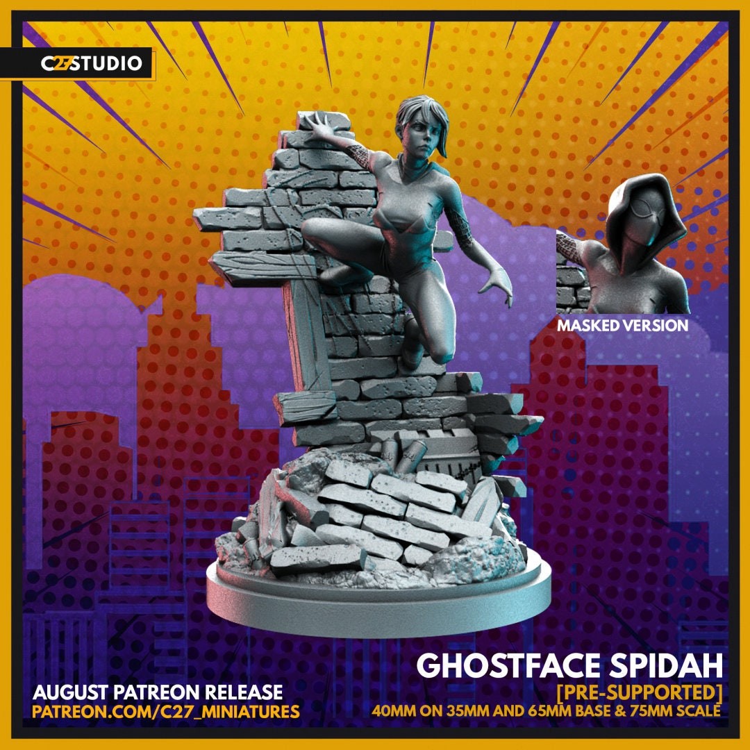 Ghostface Spidah - 32mm - 40mm Mini | Crisis Protocol Proxy | C27