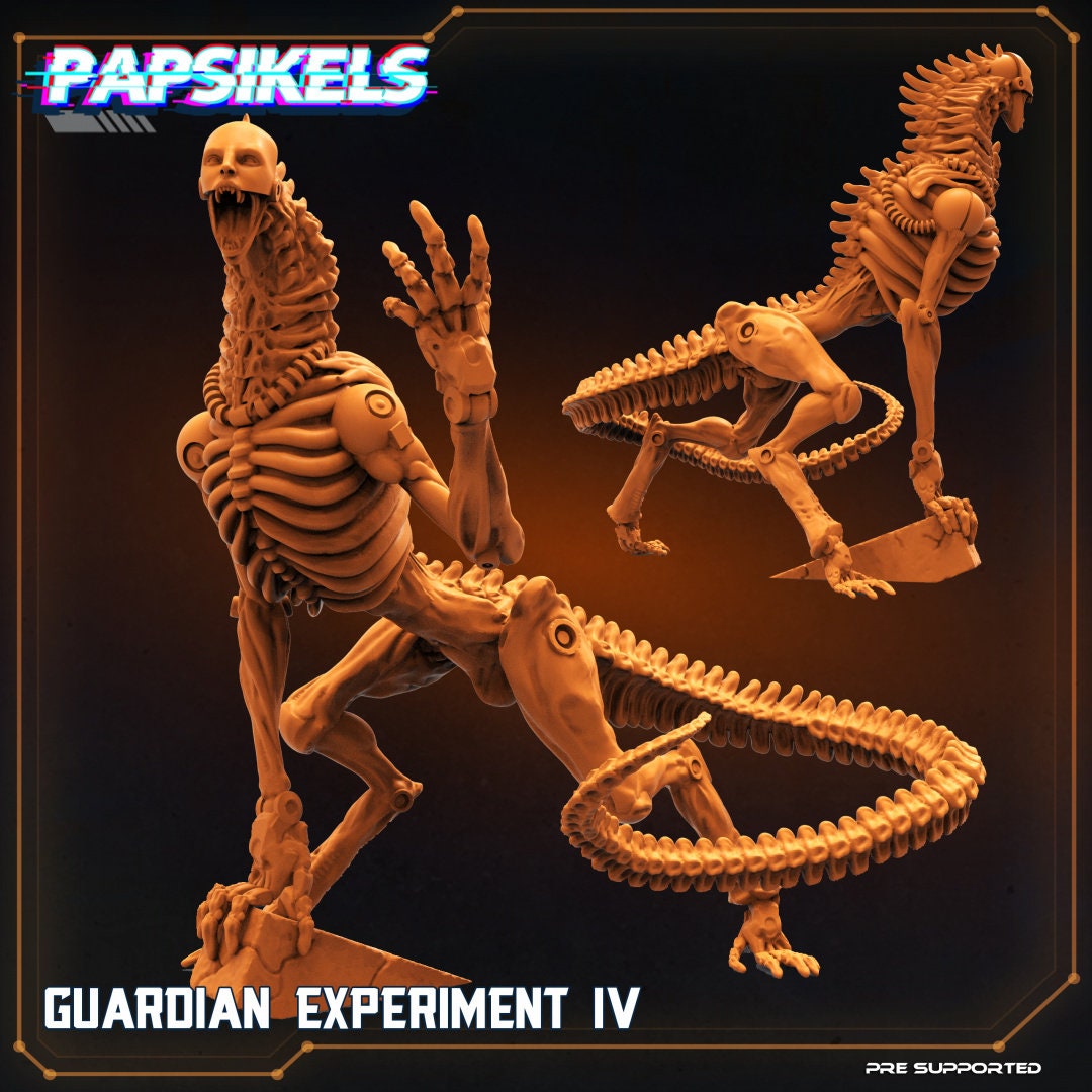 Guardian Experiment IV - 32mm Scale Alien Miniature | RPG | Sci fi | Cyberpunk | Role Playing | DnD | Papsikel