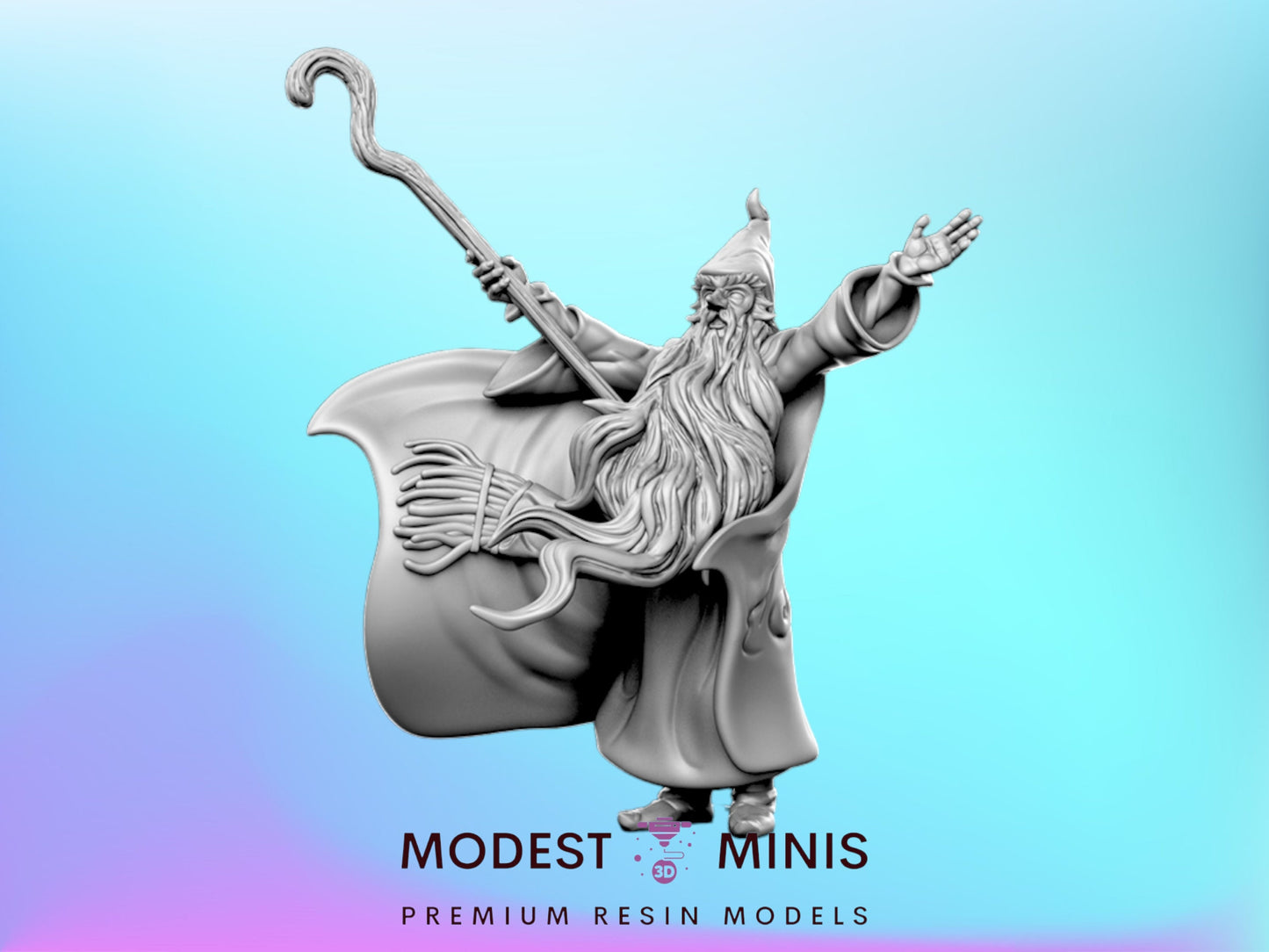 LOTR Wizard - 32mm Scale DnD Miniature | Dungeons and Dragons | Classic JRPG Mini - RN Estudio