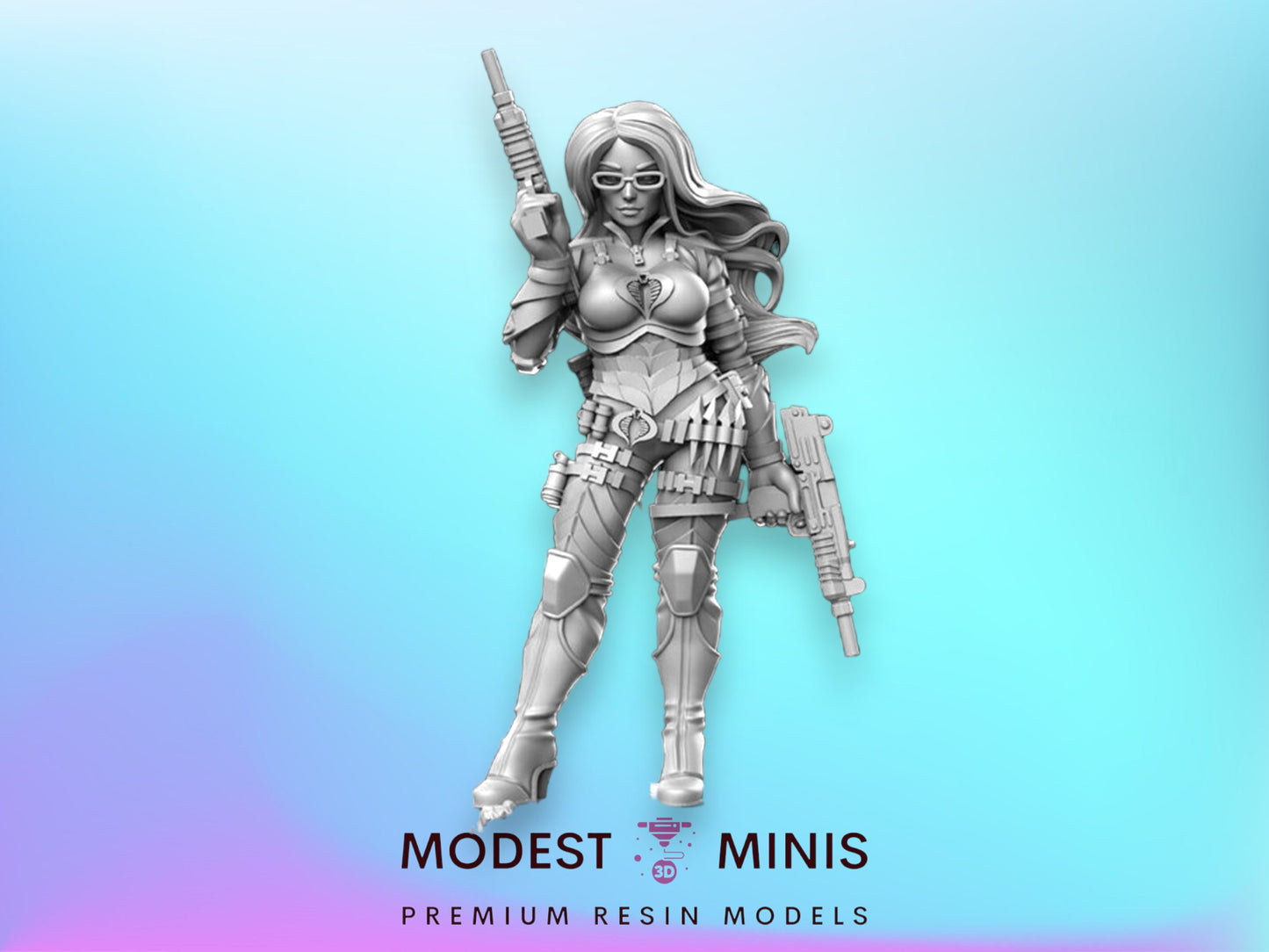 Cobra Annie - 28mm 32mm Scale DnD Miniature | Dungeons and Dragons | RN Estudio