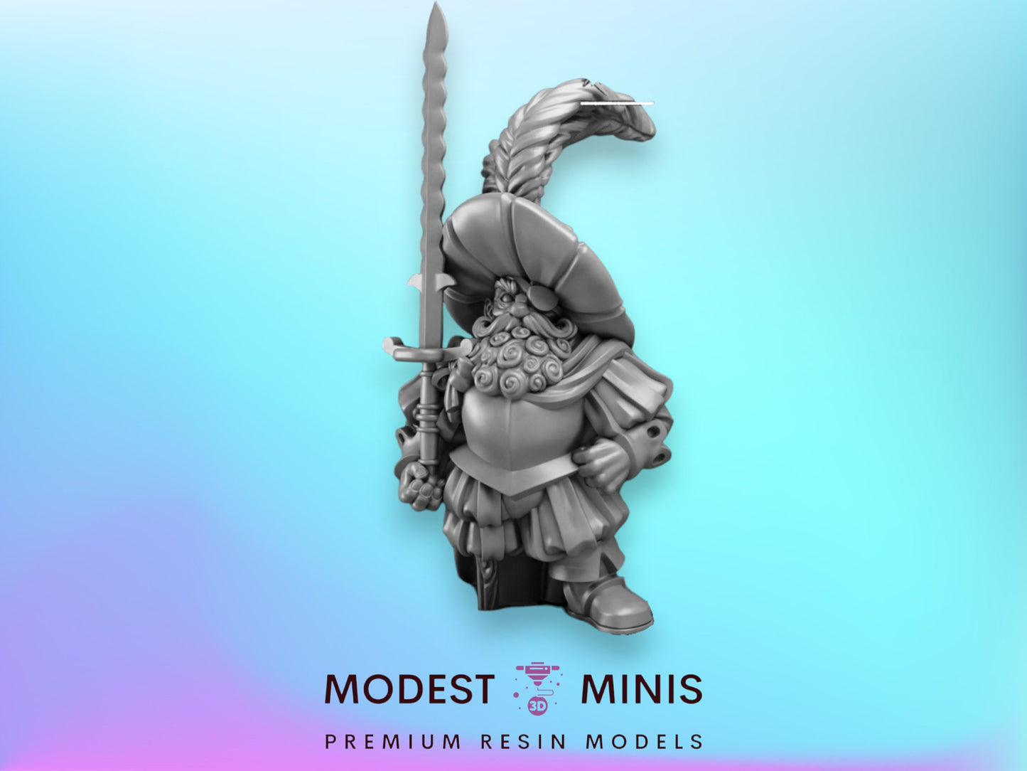 Dwarf Landsknecht | 28mm to 75mm DnD Miniature | Frostgrave Mini | Vae Victis