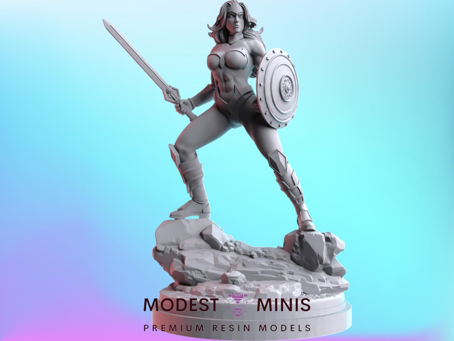 Power Princess - 32mm - 40mm Mini | DnD Mini | Superhero | C27