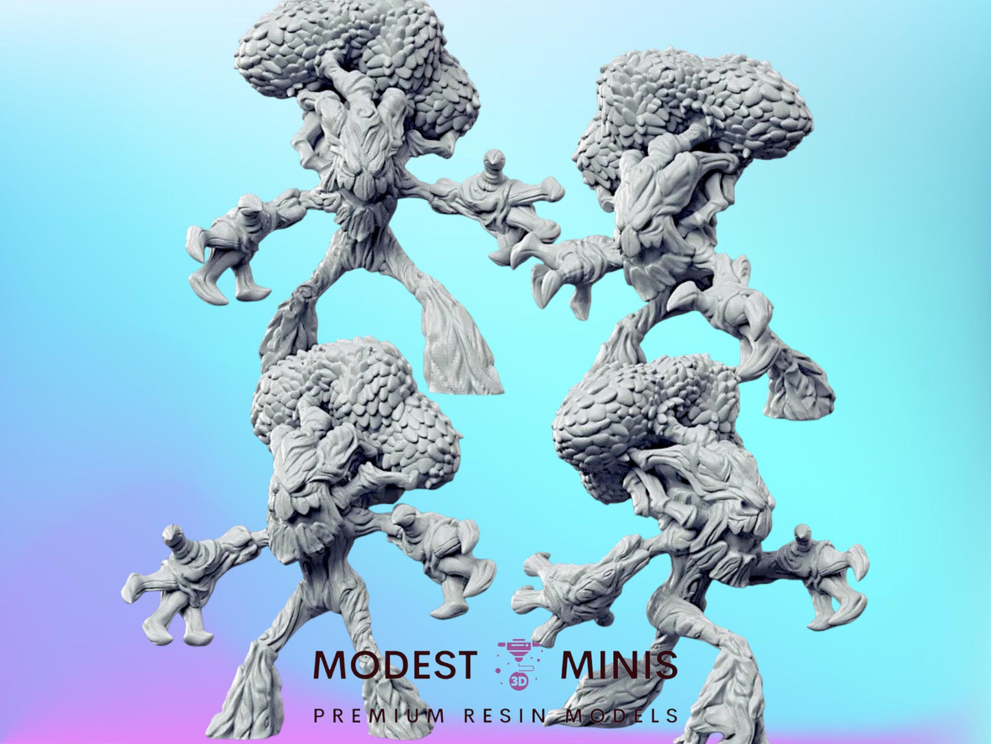 Young Ents Treants | 28mm - 75mm Scale | DnD Frostgrave Mini | Cast n Play Fantasy