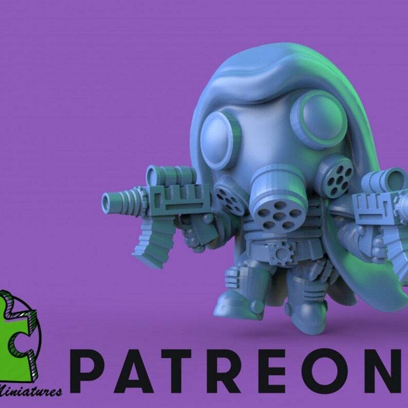 Chibi Toxic Rat - 28mm - 54mm Scale