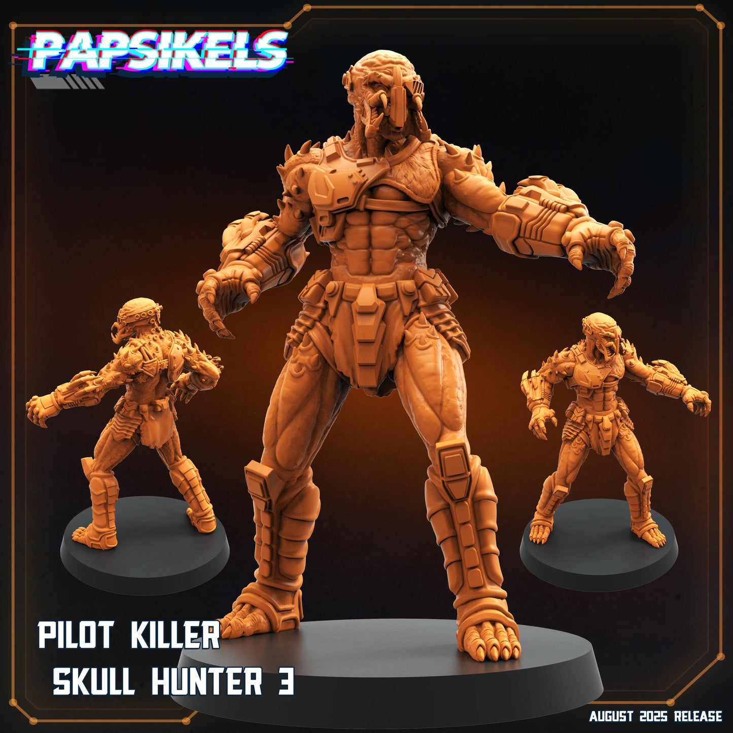 Pilot Killer Skull Hunter - Resin 3D Print Alien Miniature | RPG | Sci fi | Cyberpunk | Role Playing | DnD | Papsikel
