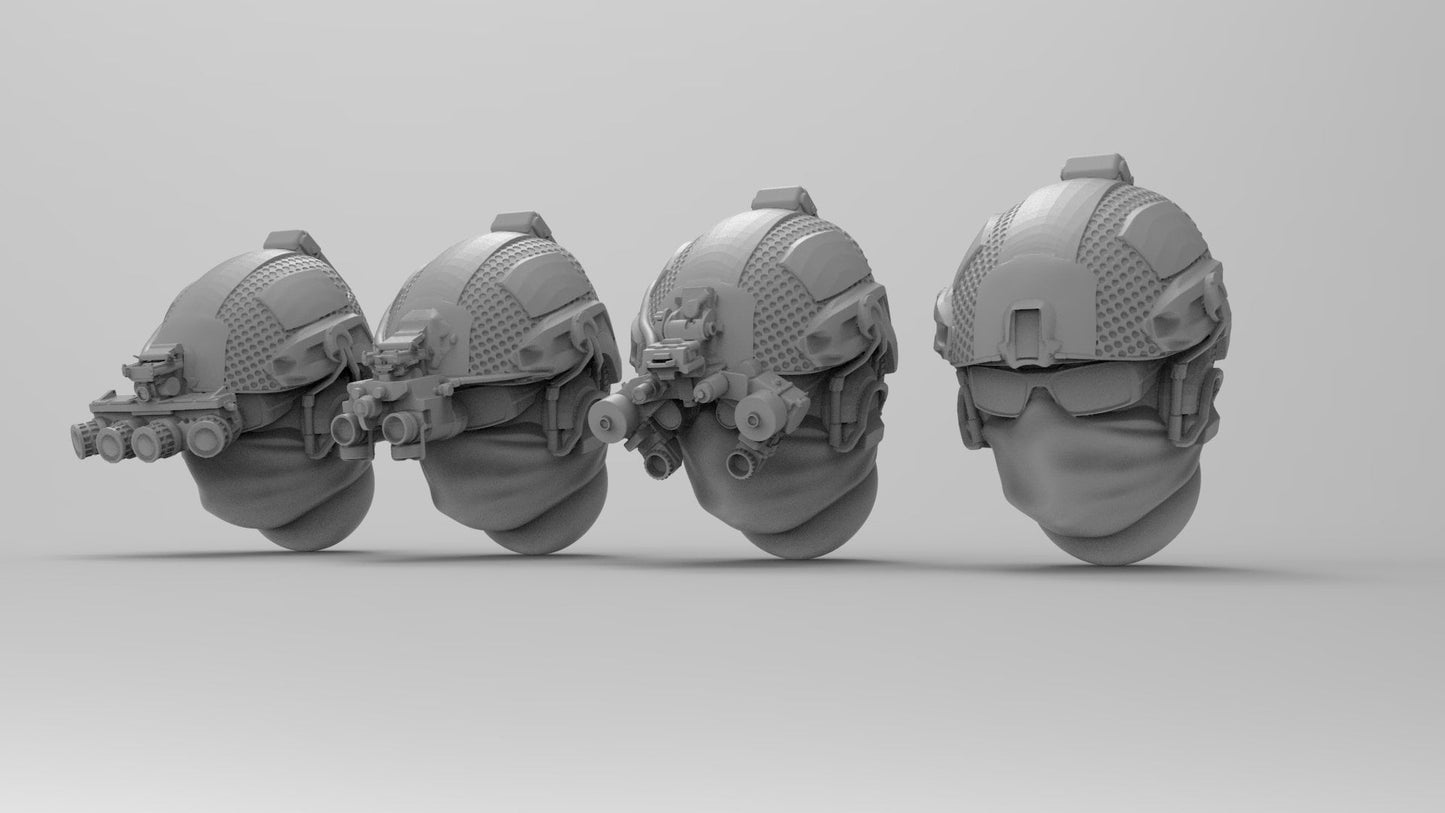 7pc PMC Private Military Contractors Set - 28mm Scale Resin Military Miniature | Zona Alfa | Spectre Ops Mini
