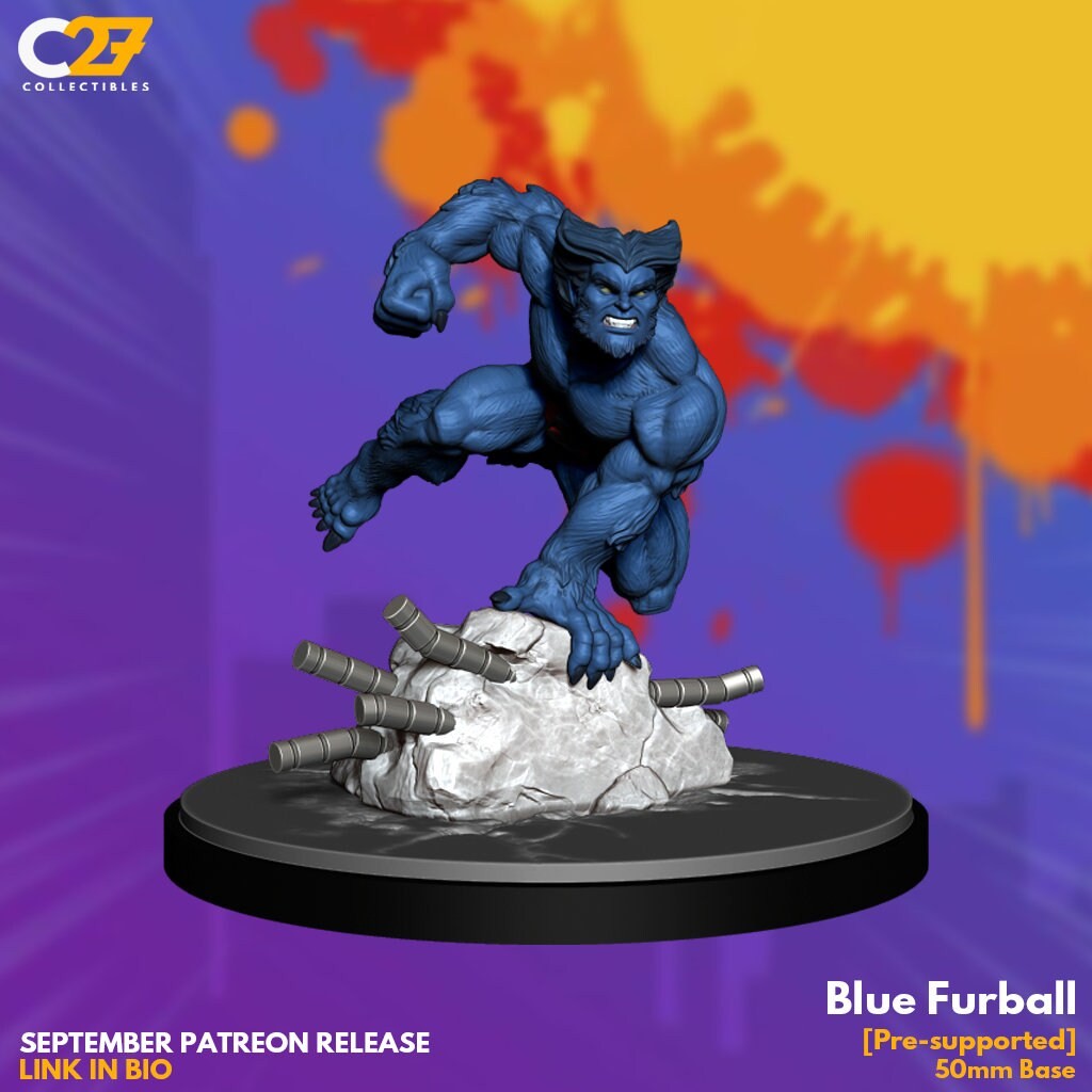 Blue Furball - 32mm - 40mm Mini | Crisis Protocol Proxy | C27
