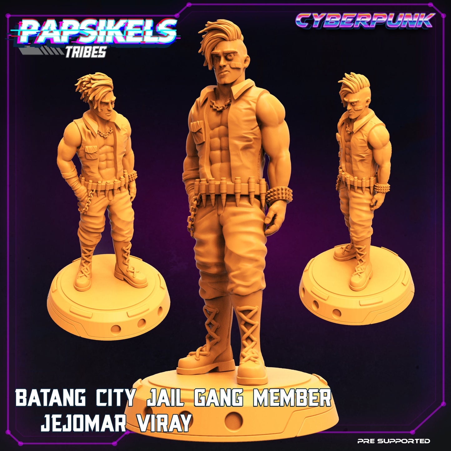 Cyberpunk Jejormar Viray - 32mm Scale Alien Miniature | Batang City | Papsikels