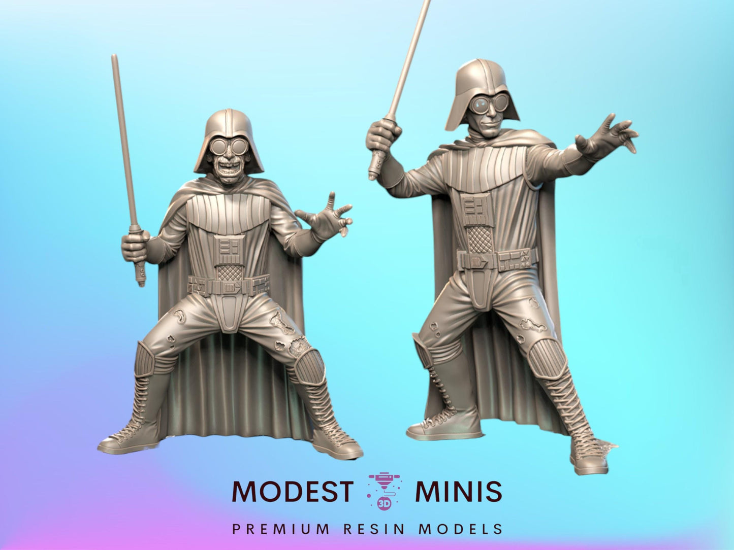 Dork Vader Survivor and Zombie - 28mm 30mm 32mm - Wasteland | Zombicide | Walking Dead | Zombie Con