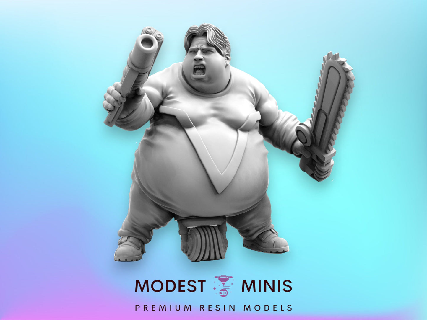 Arnold McBurgers Batchoy Ex Convict - Resin Cyberpunk Miniature | Papsikels