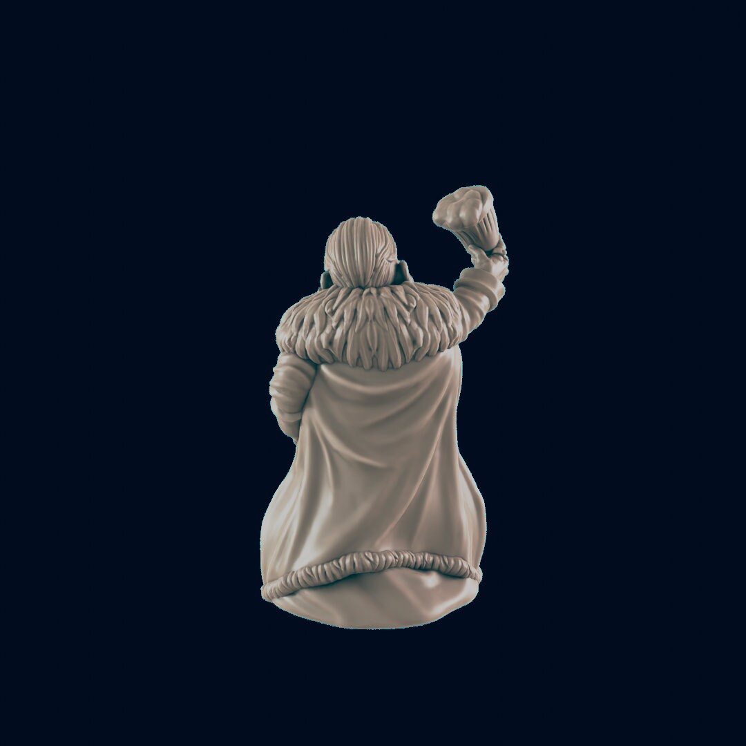 NPC Dwarf Male Noble - 25mm - 75mm Scale | DnD | EC3D Fantasy Mini | Townsfolk