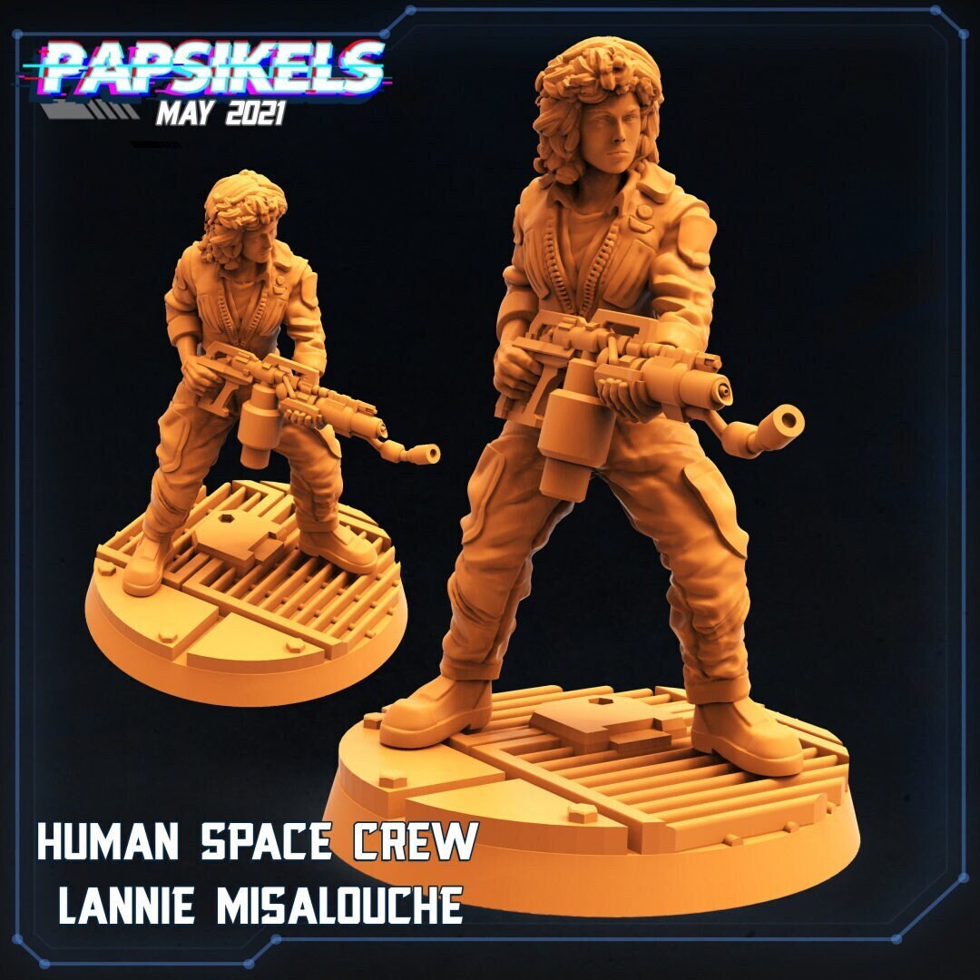 Lannie Misalouche - 32mm Scale Alien Miniature | RPG | Sci fi | Cyberpunk | Role Playing | DnD | Papsikel