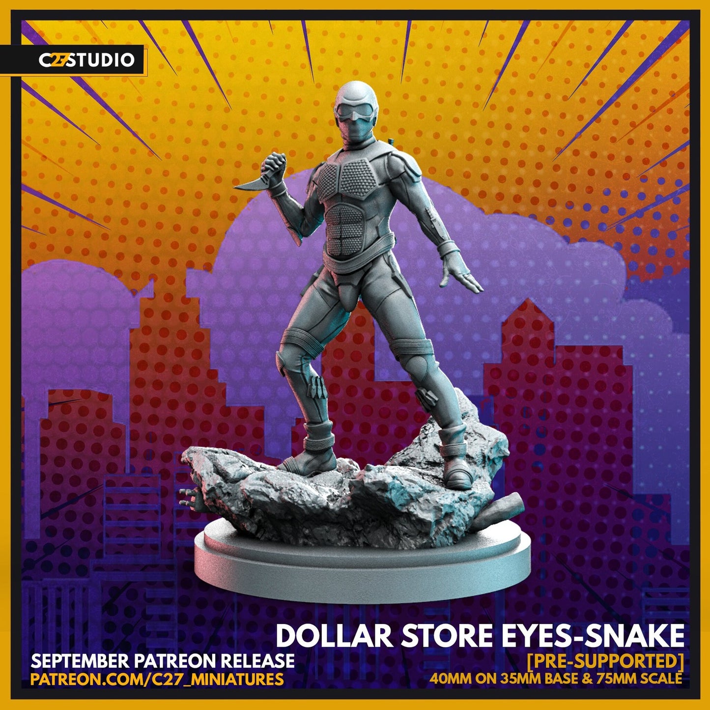 Dollar Store Eyes Snake - 32mm - 40mm Mini | Crisis Protocol Proxy | C27