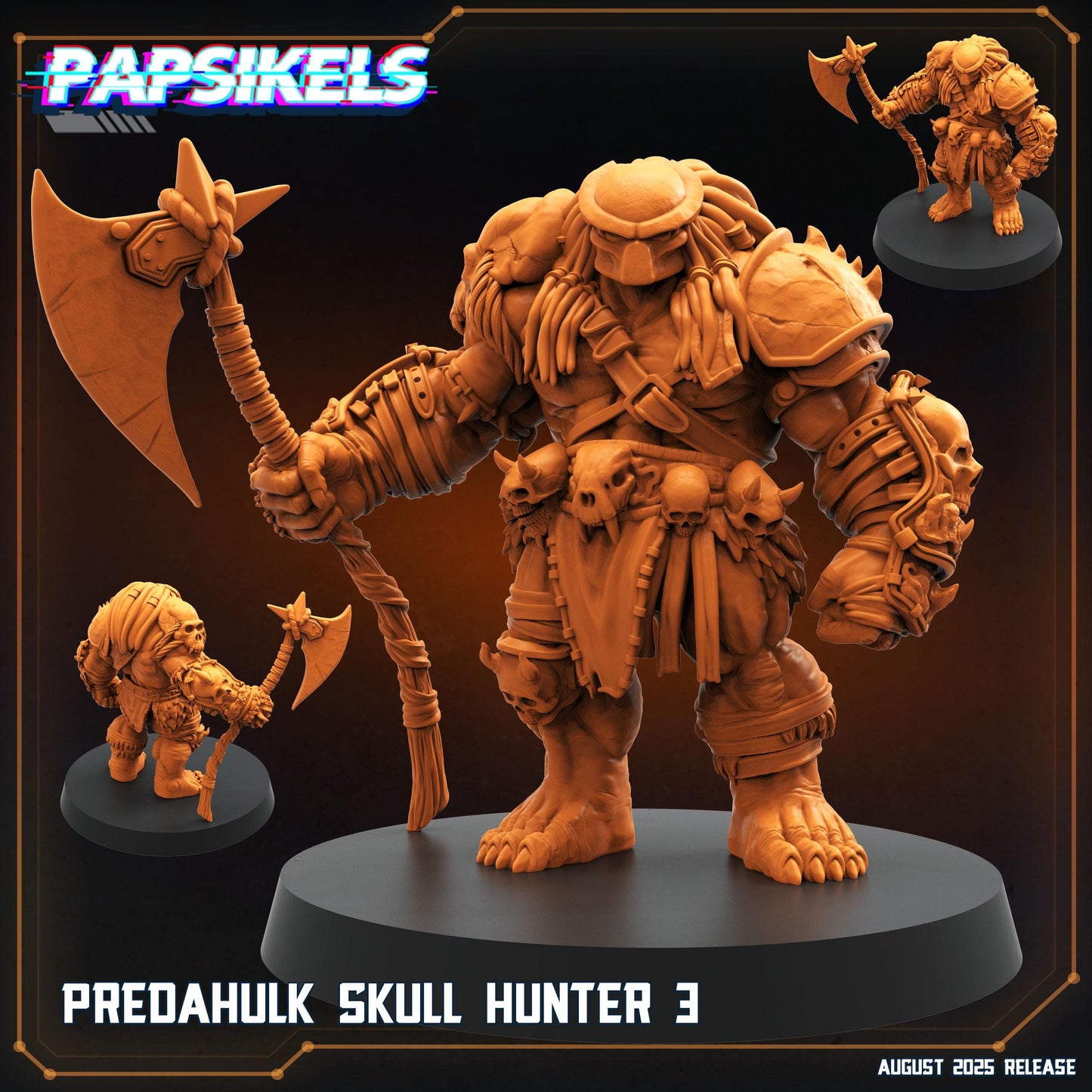 Predahulk Skull Hunter - Resin 3D Print Alien Miniature | RPG | Sci fi | Cyberpunk | Role Playing | DnD | Papsikel