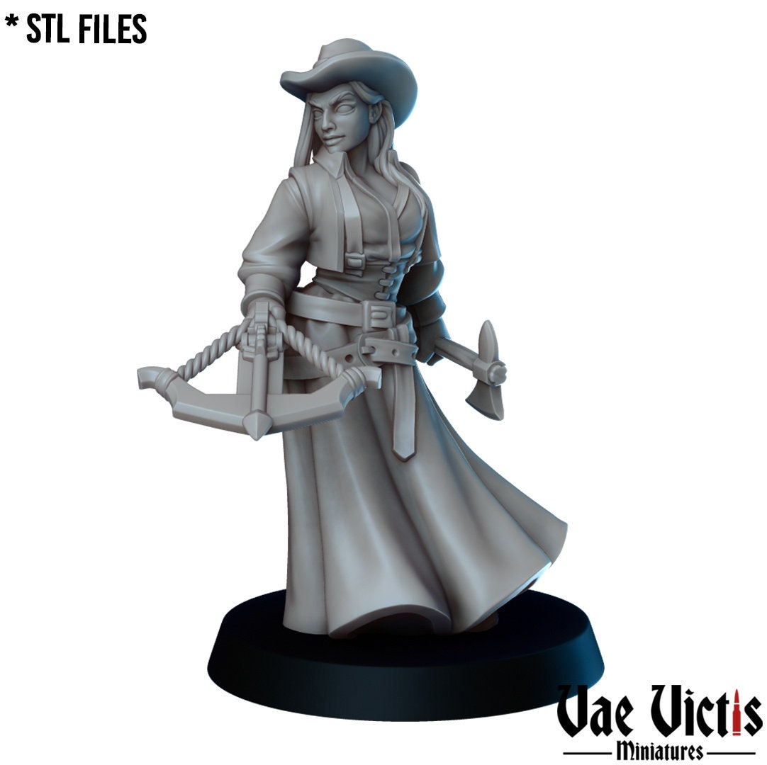 6pc Western Fantasy Set | 28mm - 75mm Scale | DnD Frostgrave Mini | Vae Victis Fantasy