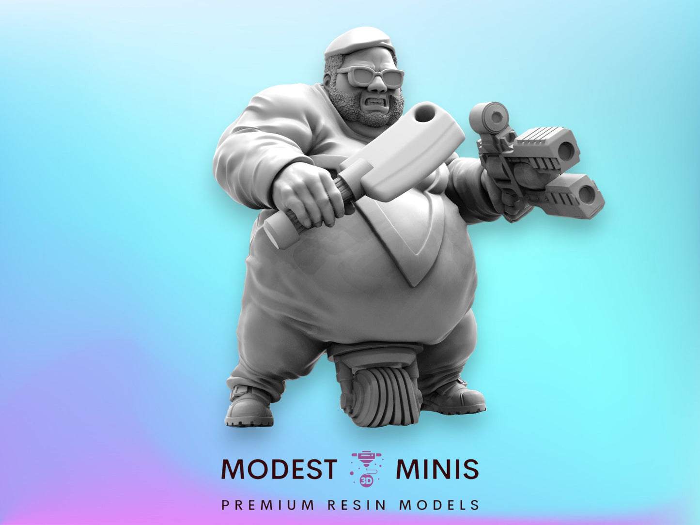 Uncle Butcher Batchoy Ex Convict - Resin Cyberpunk Miniature | Papsikels