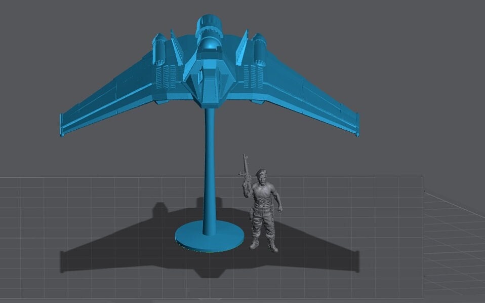 P 203 Air Fighter Dart - Resin 3D Print Alien Miniature | RPG | Sci fi | Cyberpunk | Role Playing | DnD | Papsikel Star Entrance