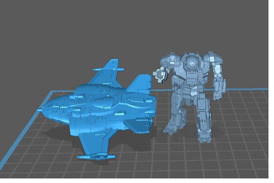 Zugvogeld Plane Aero | 1:265 | 6mm Battletech Scale | Mecha | Sir Mortimer
