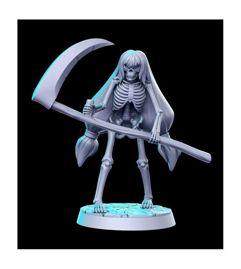 Heroine Quest Skeleton 2 Female - 28mm 32mm Scale DnD Miniature | Dungeons and Dragons | RN Estudio