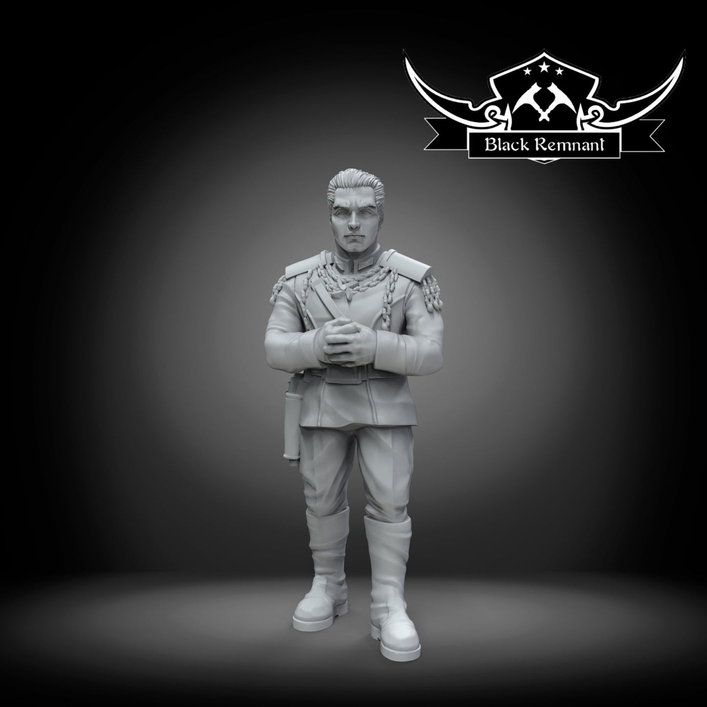 Young Blue Admiral Standing - 28mm - 40mm Scale | Star Wars Legion Mini