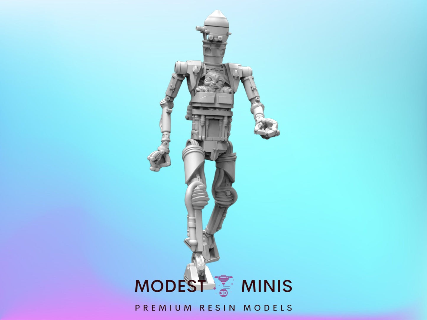 Tiny Cute Friend Pilot - 28mm - 40mm Scale Black Remnant Star Wars Legion Mini