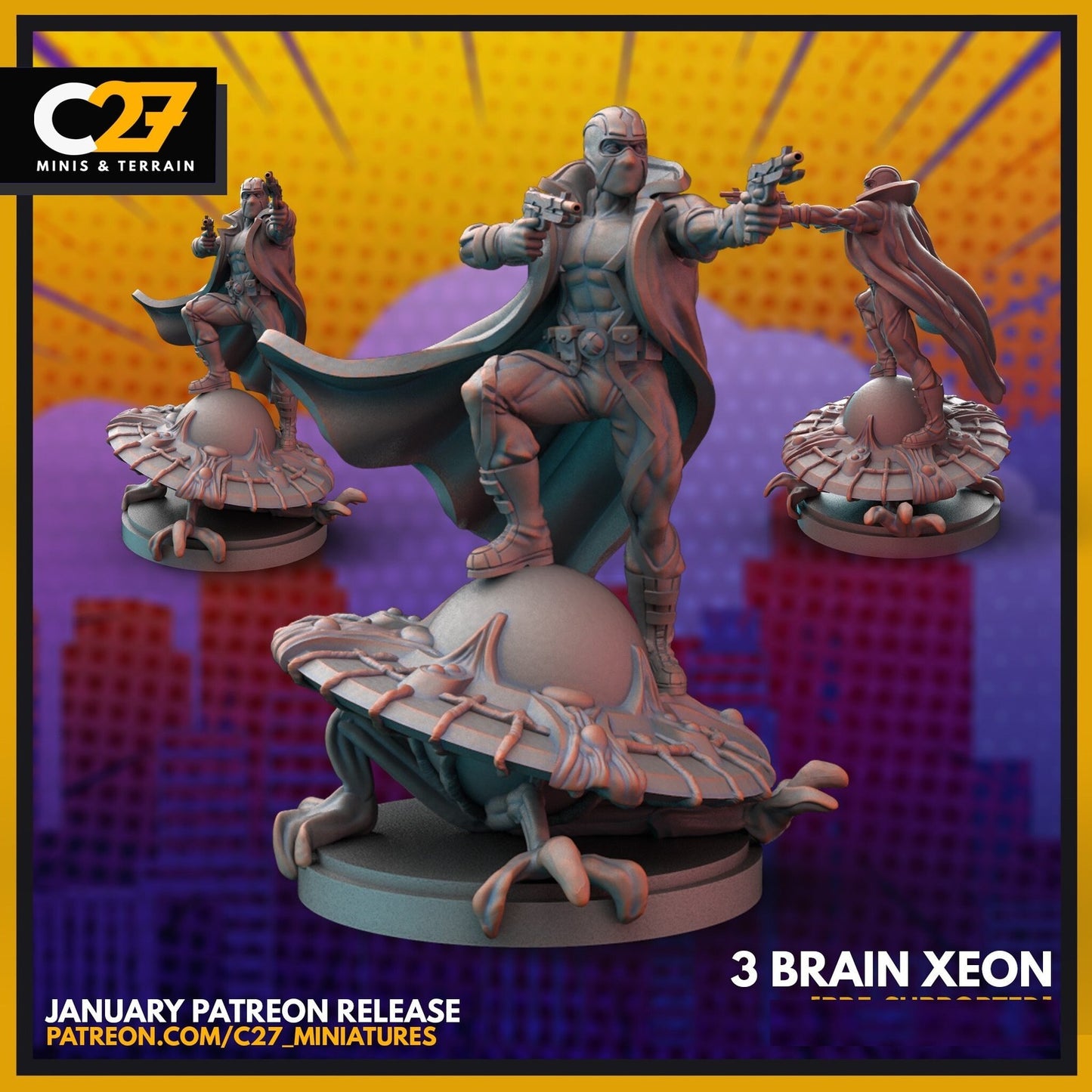 3 Brain Xeon - 32mm - 40mm Mini | Crisis Protocol Proxy | C27