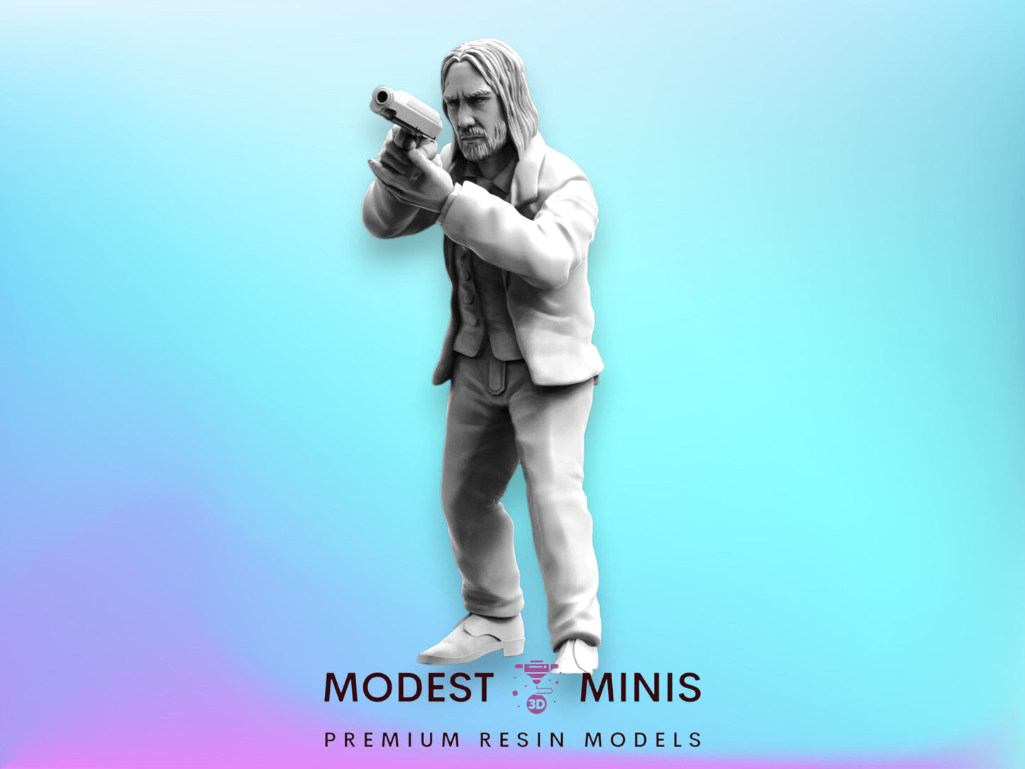 Gunslinger Codename John Winter - 32mm Scale Alien Miniature | Cyberpunk | Papsikels