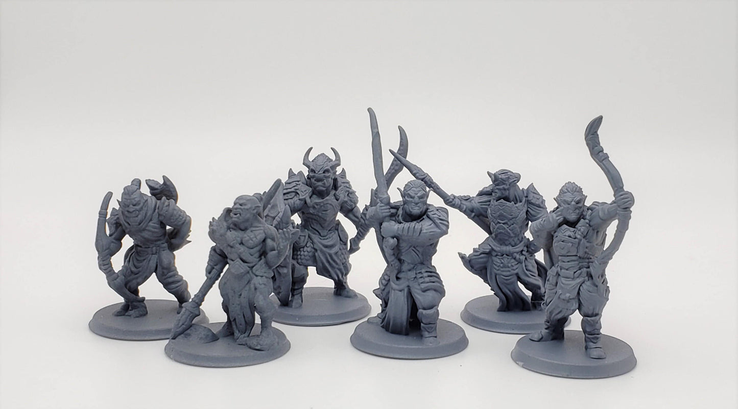 6pc Hobgoblin Warriors Set - 25mm - 75mm Scale | DnD | EC3D Fantasy Mini