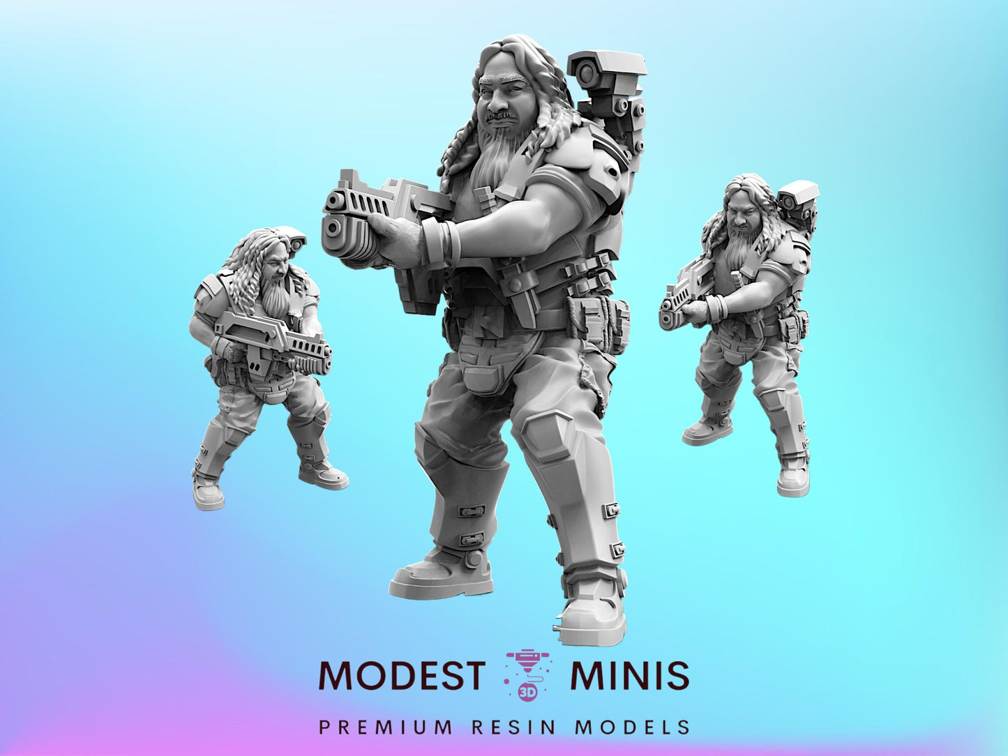 Colonial Marine Benjamin Verdouw Olges - 32mm Scale Alien Miniature | RPG | Sci fi | Cyberpunk | Role Playing | DnD | Papsikel