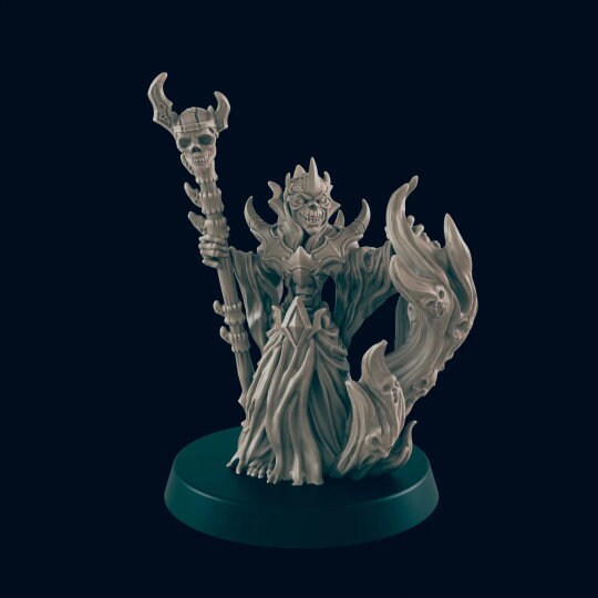 Lich Miniature - 25mm - 75mm Scale | DnD | EC3D Fantasy Mini | Beasts and Baddies