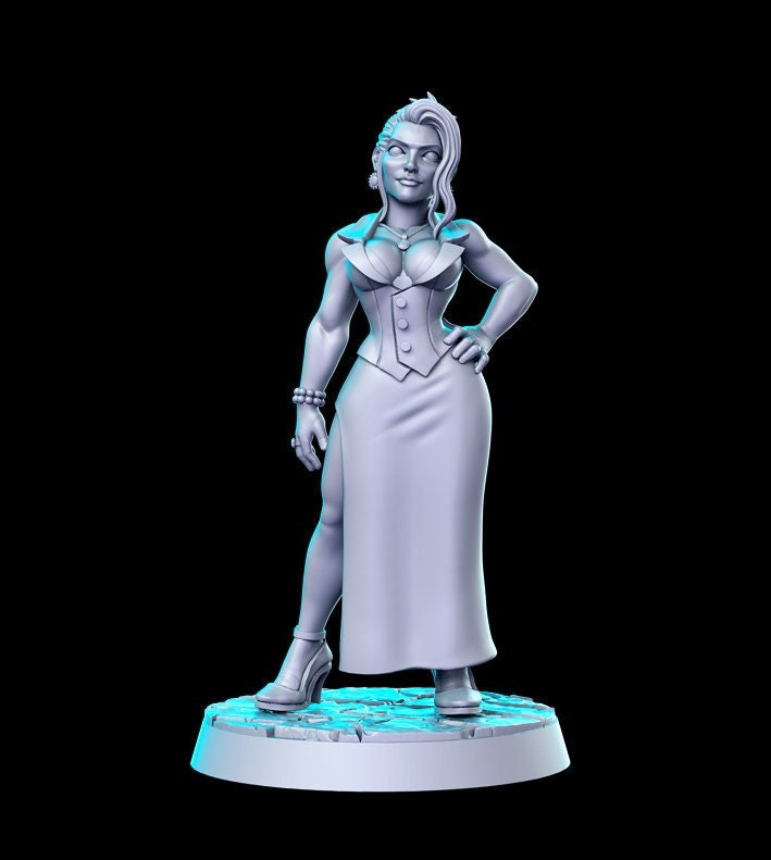 Scarlet Weapons Officer - 32mm Scale DnD Miniature | Dungeons and Dragons | JRPG Mini - RN Estudio