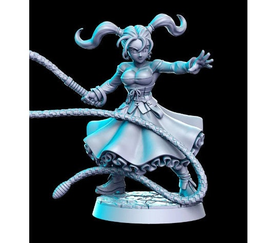 Sally Whipcracker - 32mm Scale DnD Miniature | Dungeons and Dragons | JRPG Mini - RN Estudio