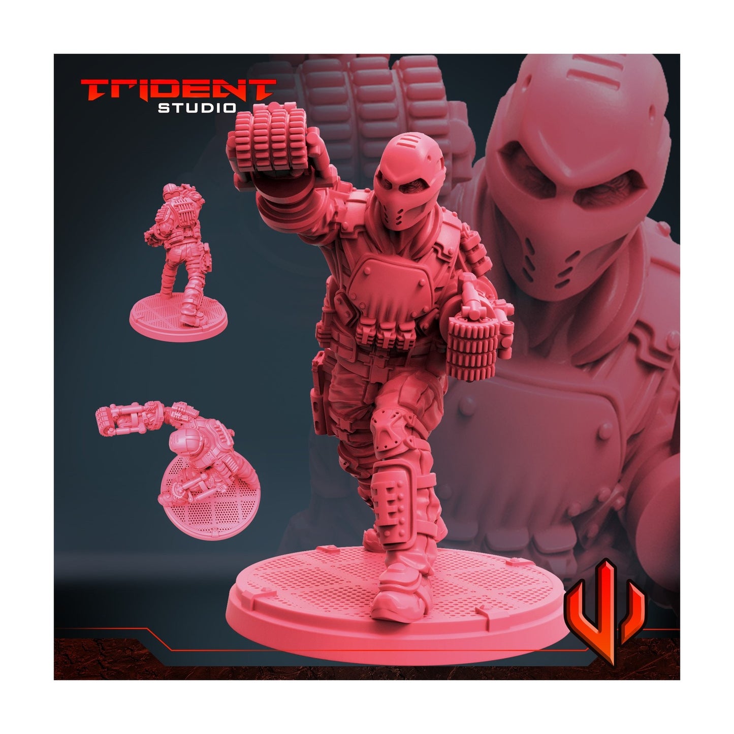 Bone Cross A - 40mm Miniature | Crisis Protocol Proxy | Trident