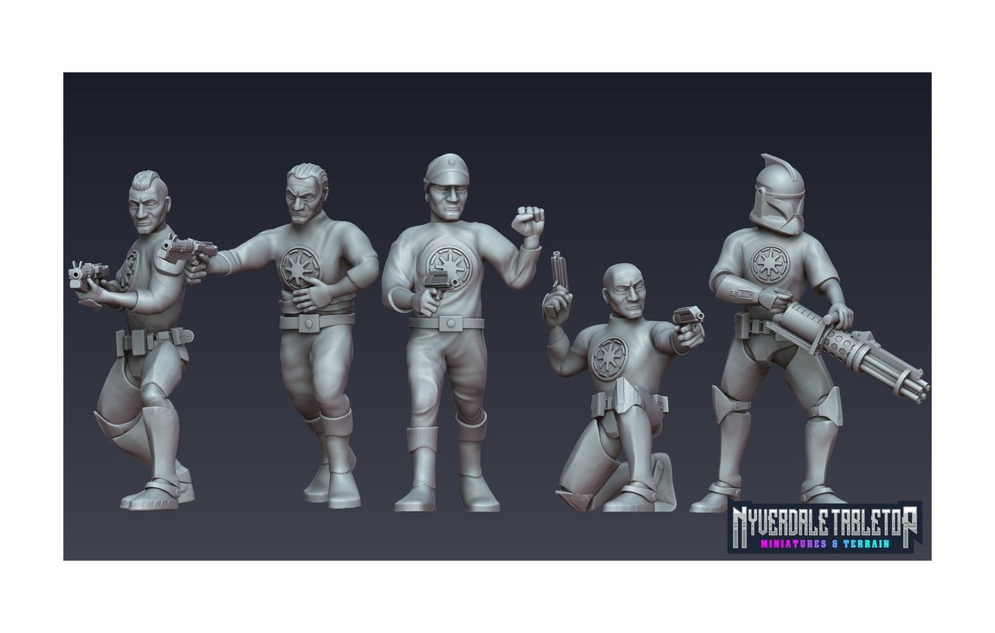 5pc Jailbreaker Clones Set - 28mm - 40mm Scale | DnD | Star Wars Fan Art
