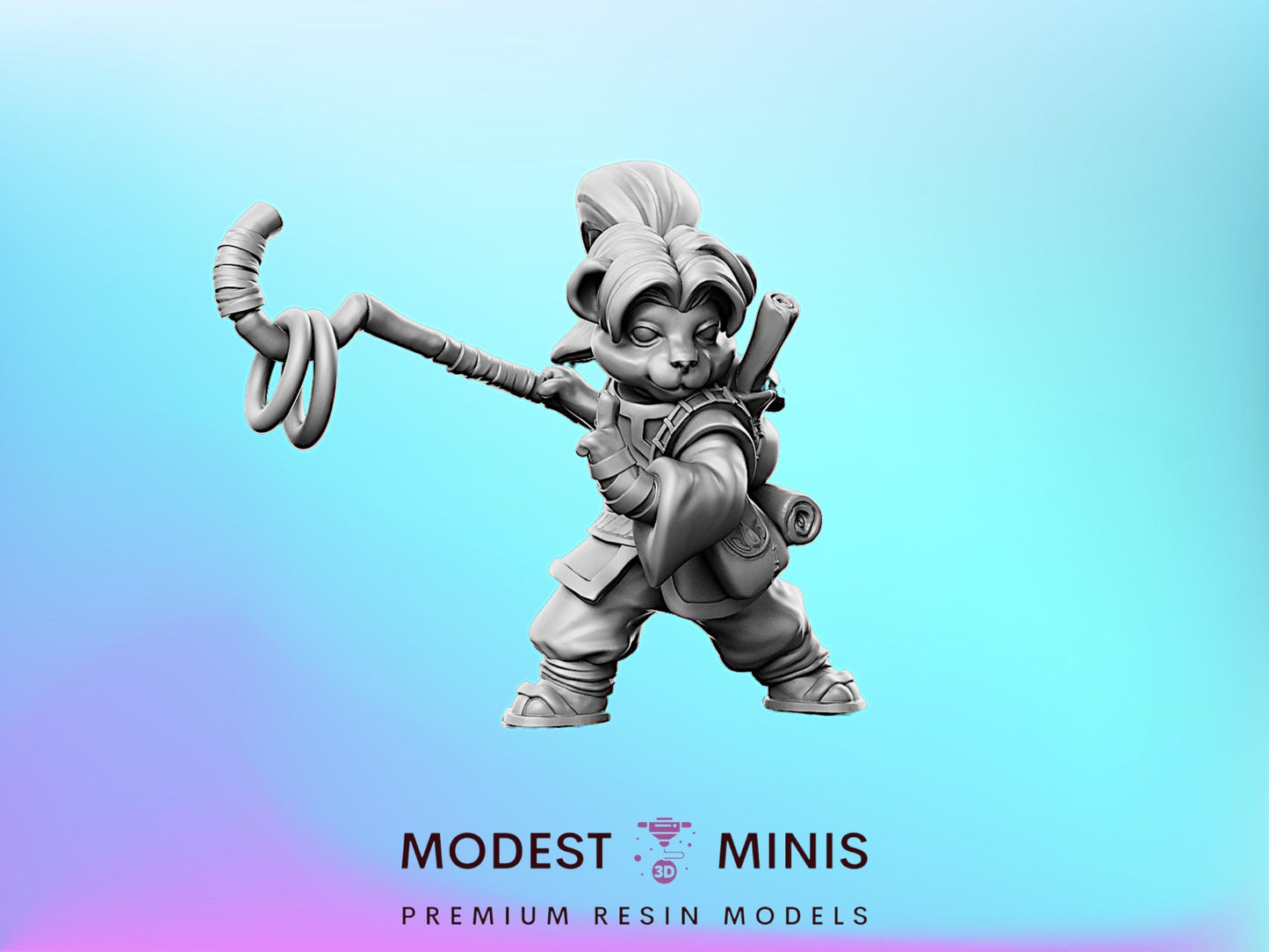 WoW Monk Female - 28mm 32mm Scale DnD Miniature | Dungeons and Dragons | RN Estudio