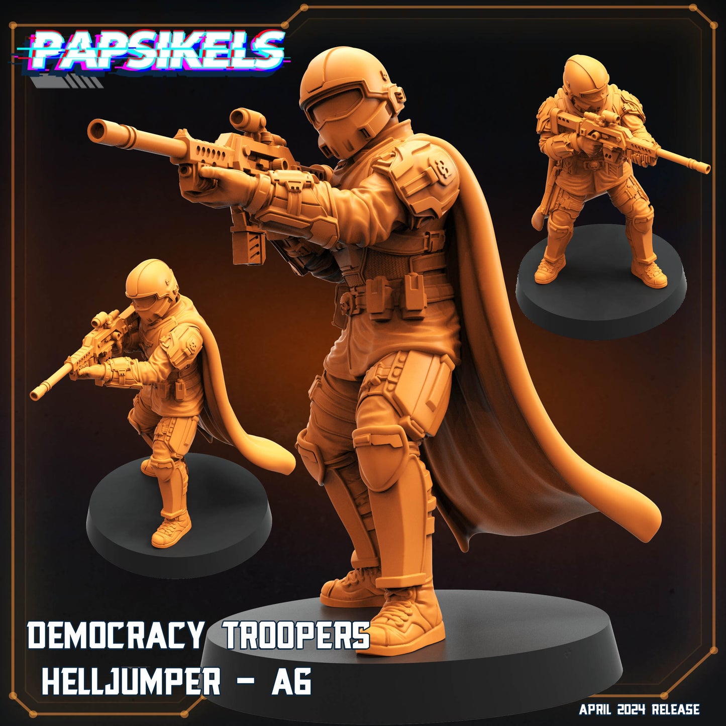 Helljumpers - 32mm Scale Alien Miniature | RPG | Sci fi | Role Playing | DnD | Papsikel